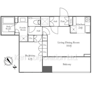 勝どきザ・タワー【20階】の間取り
