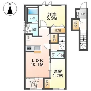 ピノ リブロ【2階】の間取り