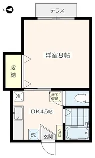 フラットアメニティー【1階】の間取り