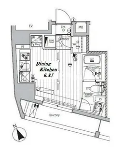 メイクスデザイン品川戸越【7階】の間取り