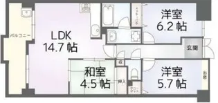 グランシエルドゥ【5階】の間取り