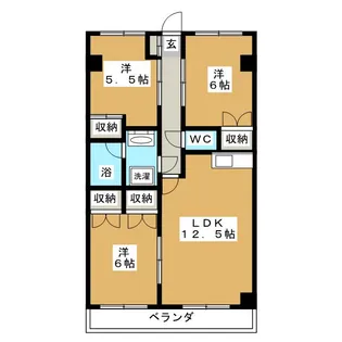 ベルフォーレ白鷺【2階】の間取り