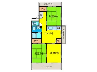 マンション雅2【3階】の間取り