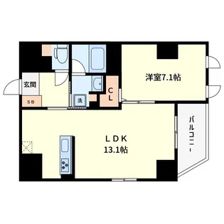 Calm Kawasaki【1階】の間取り