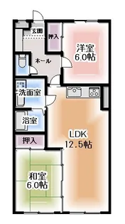 バルモアール【1階】の間取り