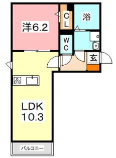 ル・シェル中庄I【3階】の間取り