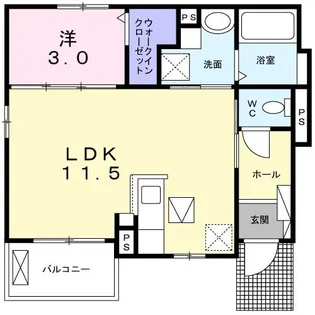 オスペダーレ・カネミツ【1階】の間取り