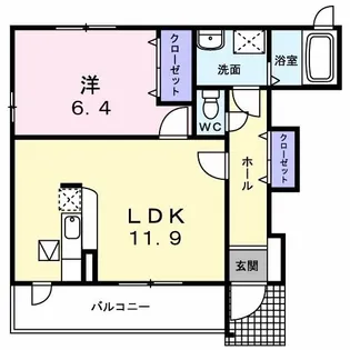 カンフォタブル【1階】の間取り