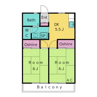 コーポ向山 A棟【1階】の間取り