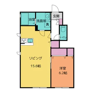 リーフガーデンハイツ B【1階】の間取り