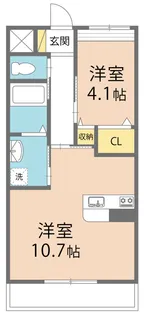 ベルモンターニュ【4階】の間取り
