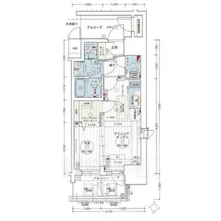 エステムコート名古屋新栄2アリーナ【15階】の間取り