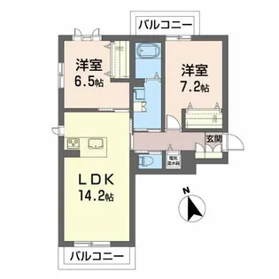 ル・ポミエ【2階】の間取り