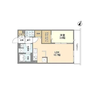 ウェルスクエア渋谷本町【1階】の間取り