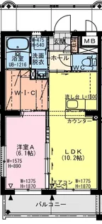 ライズ檍【1階】の間取り