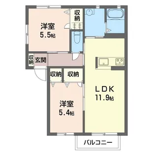 ハピーハイツ【2階】の間取り