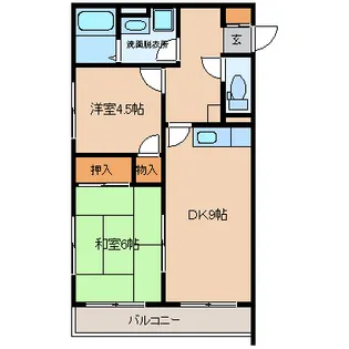 山洋ハイツ【4階】の間取り