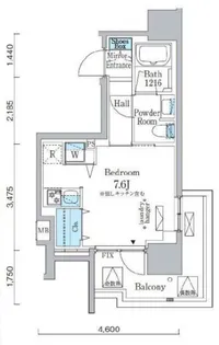 ミリアレジデンス新宿御苑【2階】の間取り
