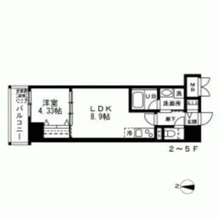 LA BELJOUR 錦糸町【6階】の間取り