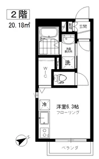 ラシーネ中目黒【2階】の間取り
