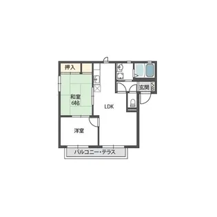 ラクシュミー鳥飼【1階】の間取り