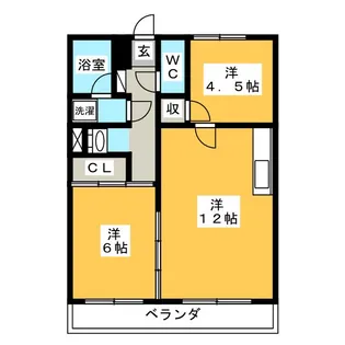MONTRAY大岡【1階】の間取り