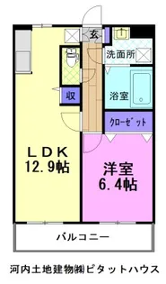 レスティア【1階】の間取り