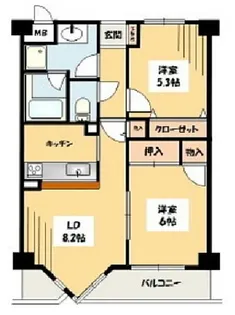 NR東中野【1階】の間取り