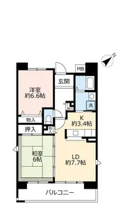 URパークタウン西武庫【2階】の間取り
