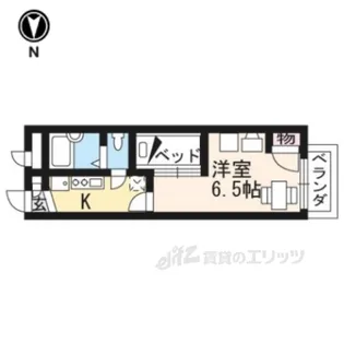 レオパレス茶山【2階】の間取り