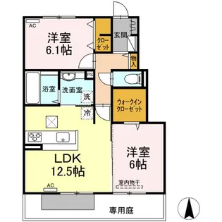リアン【1階】の間取り