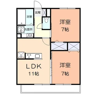プリムローズ【1階】の間取り
