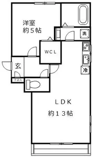アベニューフラットA【3階】の間取り