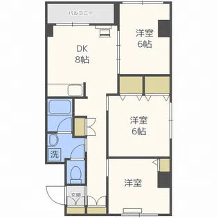 ル・ノール北24条通【2階】の間取り