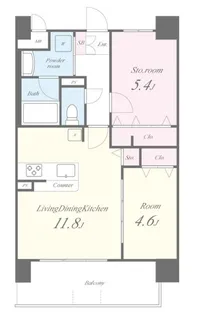 THE ROOTS ESAKA【9階】の間取り