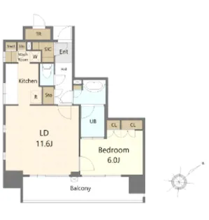 パークレジデンシャル博多【15階】の間取り