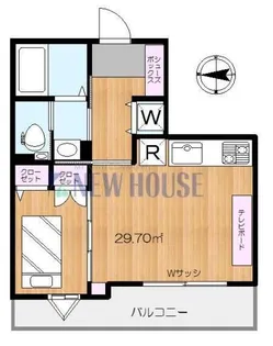 フリーディオ神楽坂【8階】の間取り
