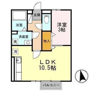 セジュールSE秀A【2階】の間取り
