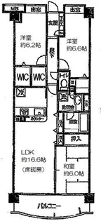 ビクトリアヒルズ横浜サウス E棟【2階】の間取り