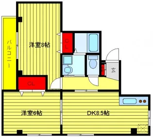 ドミール十條【4階】の間取り