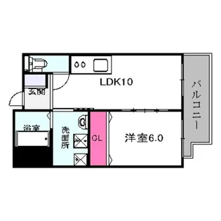 シティーコート北瓦町EX【6階】の間取り