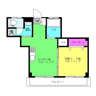 東邦ハイツ【3階】の間取り