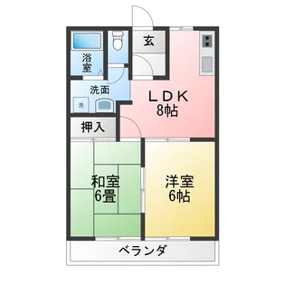 ハイツレインボー【2階】の間取り