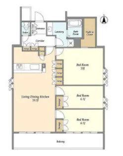 サンテラス代々木上原【3階】の間取り