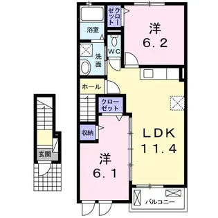 ポムドテールT【2階】の間取り