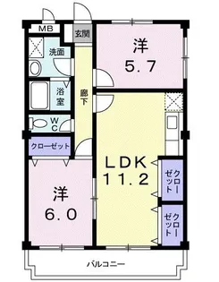 ヤマセマリッチ【2階】の間取り