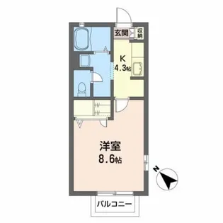シャーメゾン北仙台【2階】の間取り