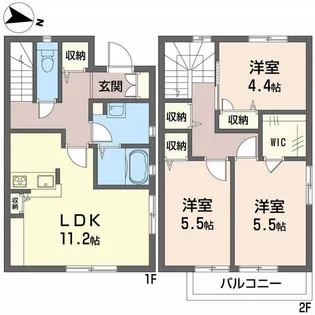 アバンティ清水【1階】の間取り