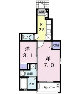 コルソ新所沢【1階】の間取り