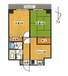 サンファミリー豊岡【5階】の間取り